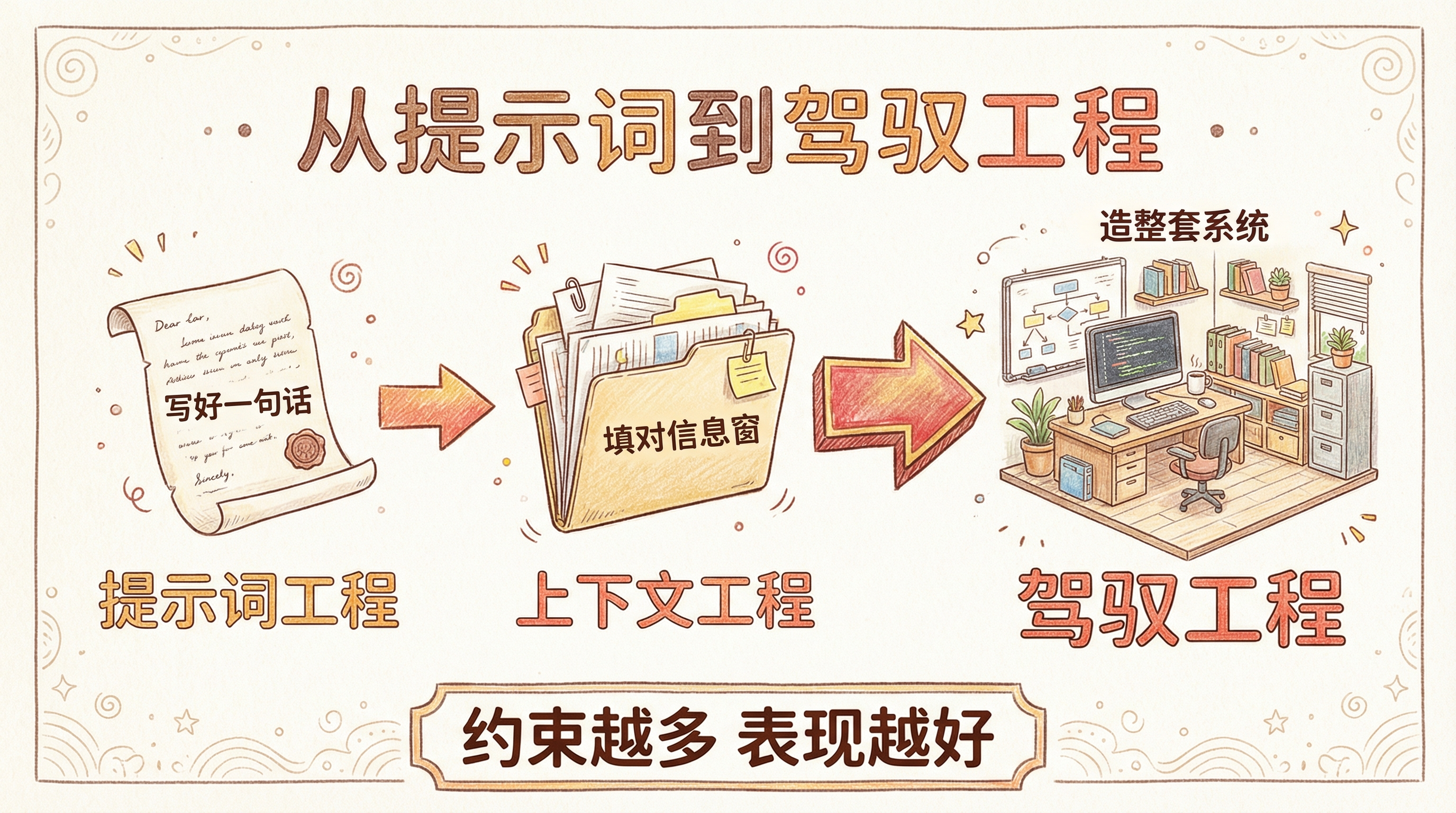 从提示词到驾驭工程：三次范式跃迁